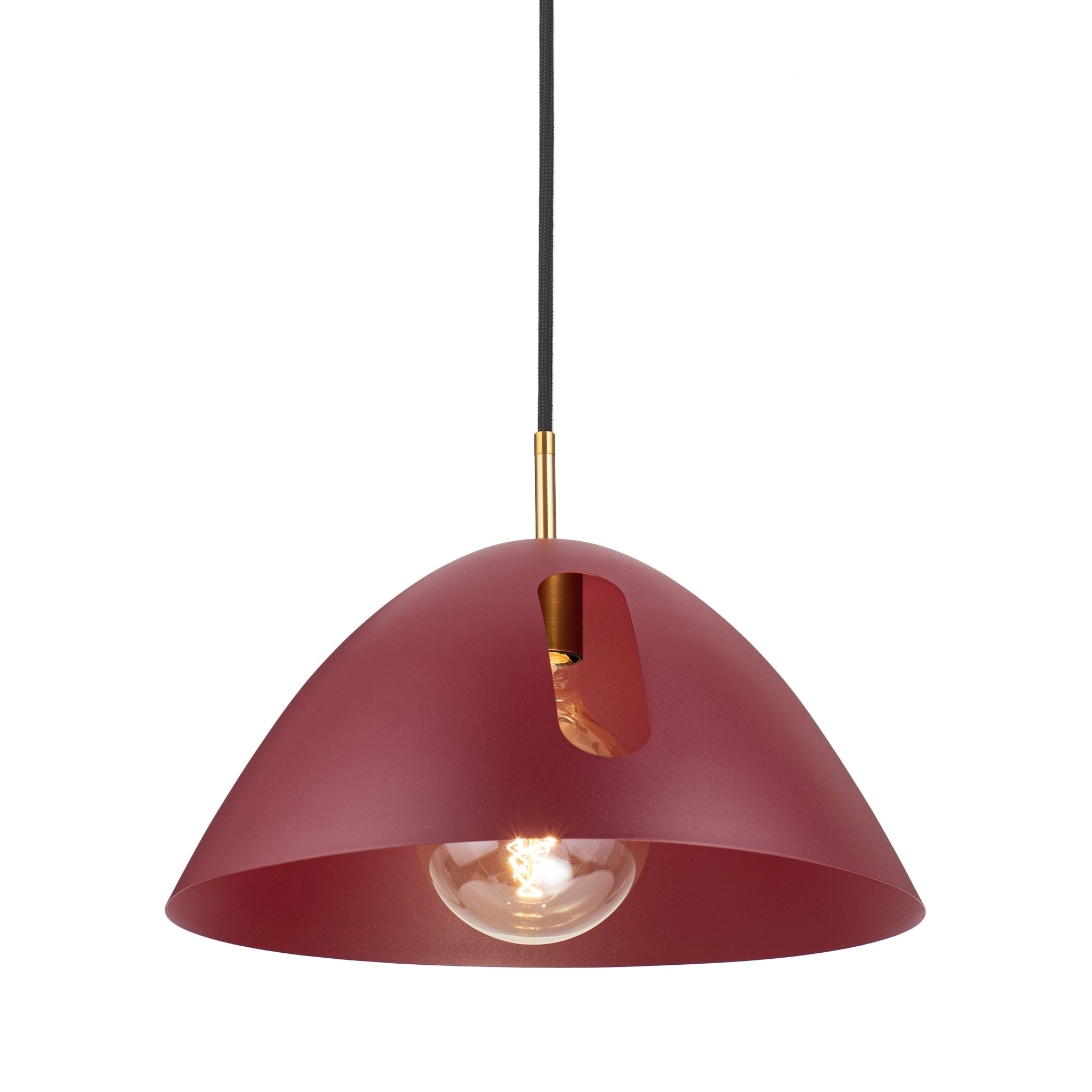 Pendant light with hole, blue mid-century lamp, white modern pendant light, burgundy hanging lamp, black ceiling fixture lamp (5Colors Collection)