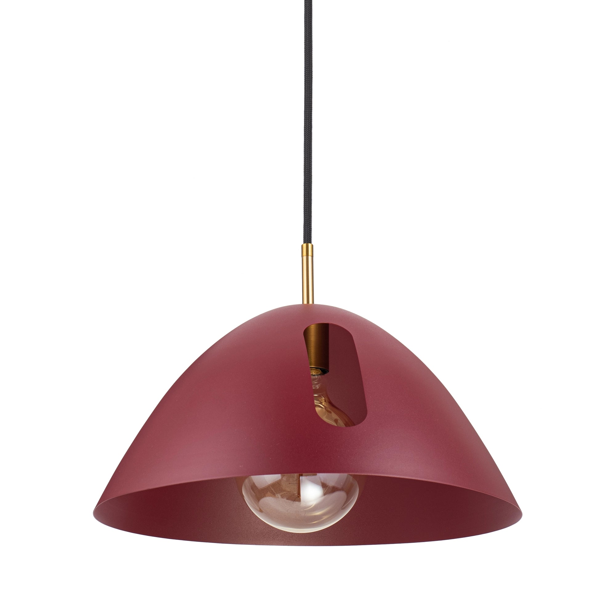 Pendant light with hole, blue mid-century lamp, white modern pendant light, burgundy hanging lamp, black ceiling fixture lamp (5Colors Collection)