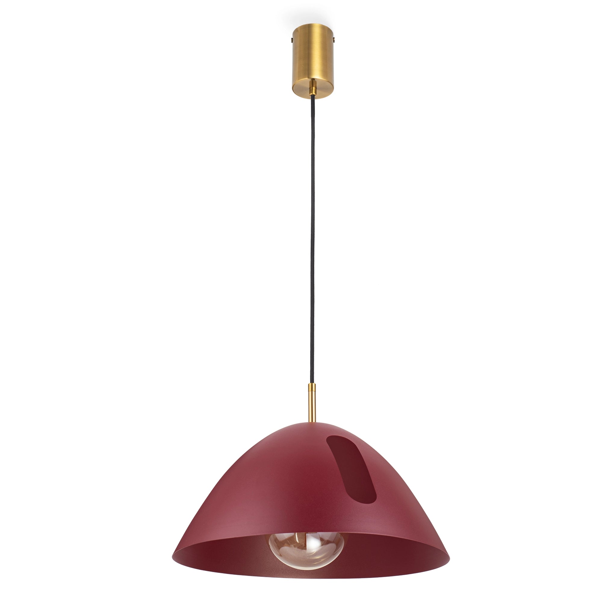 Pendant light with hole, blue mid-century lamp, white modern pendant light, burgundy hanging lamp, black ceiling fixture lamp (5Colors Collection)
