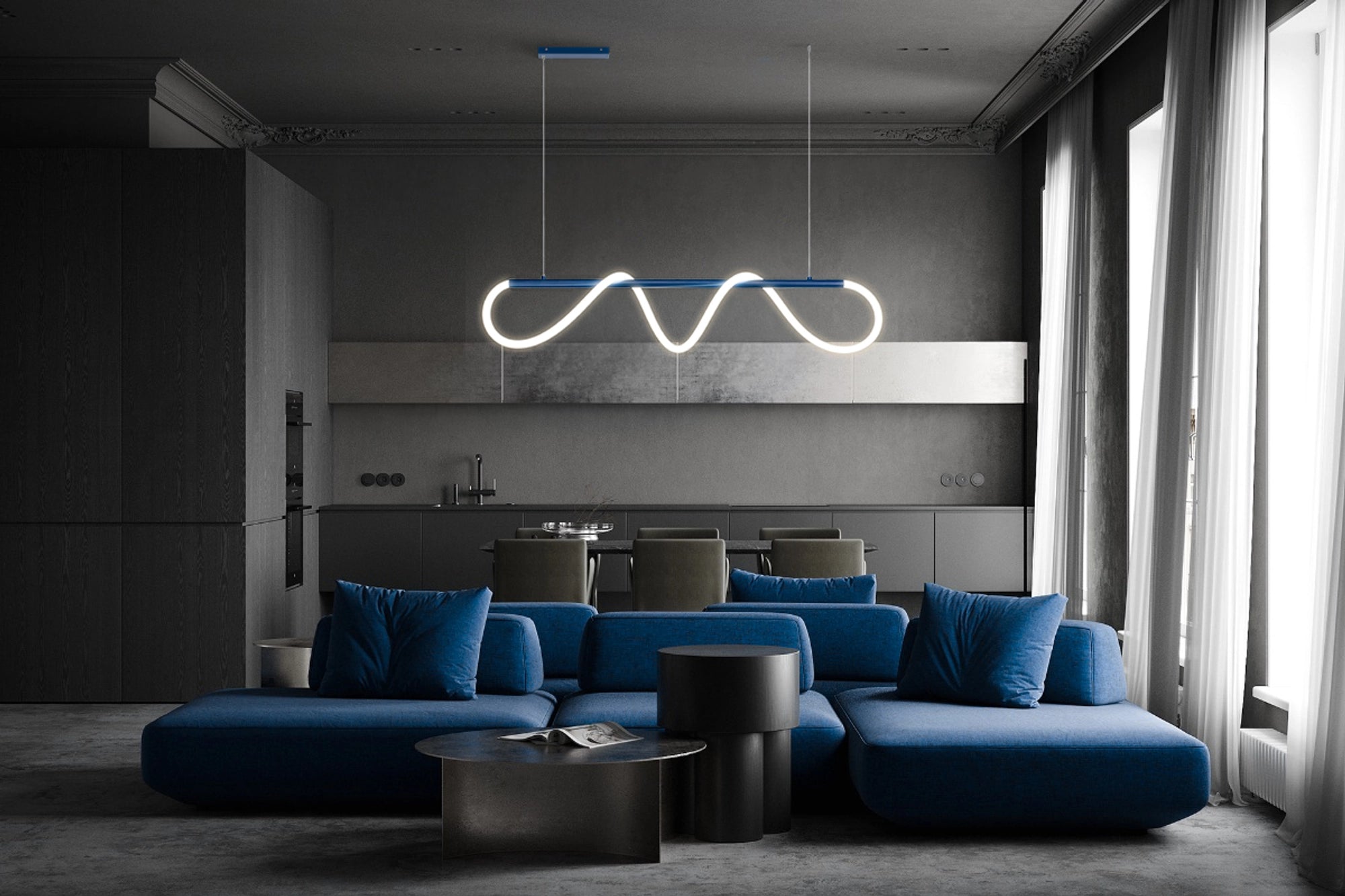 Pendant Lighting featuring Flexible LED Rope "Neon Fleksi MonoMake"