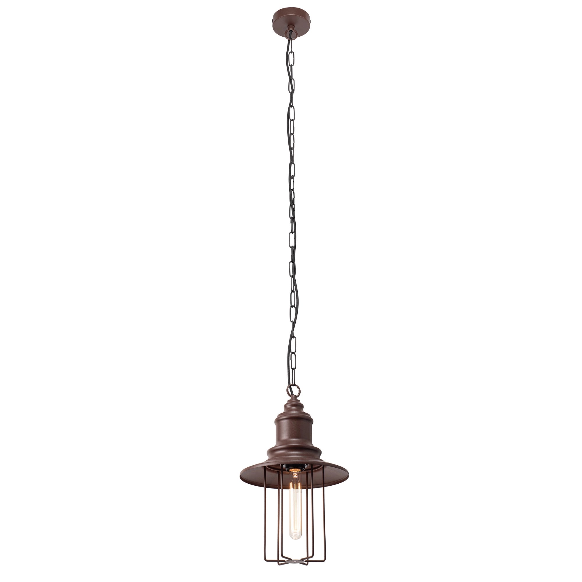 Pendant Light on Chain "Pottery Cage"