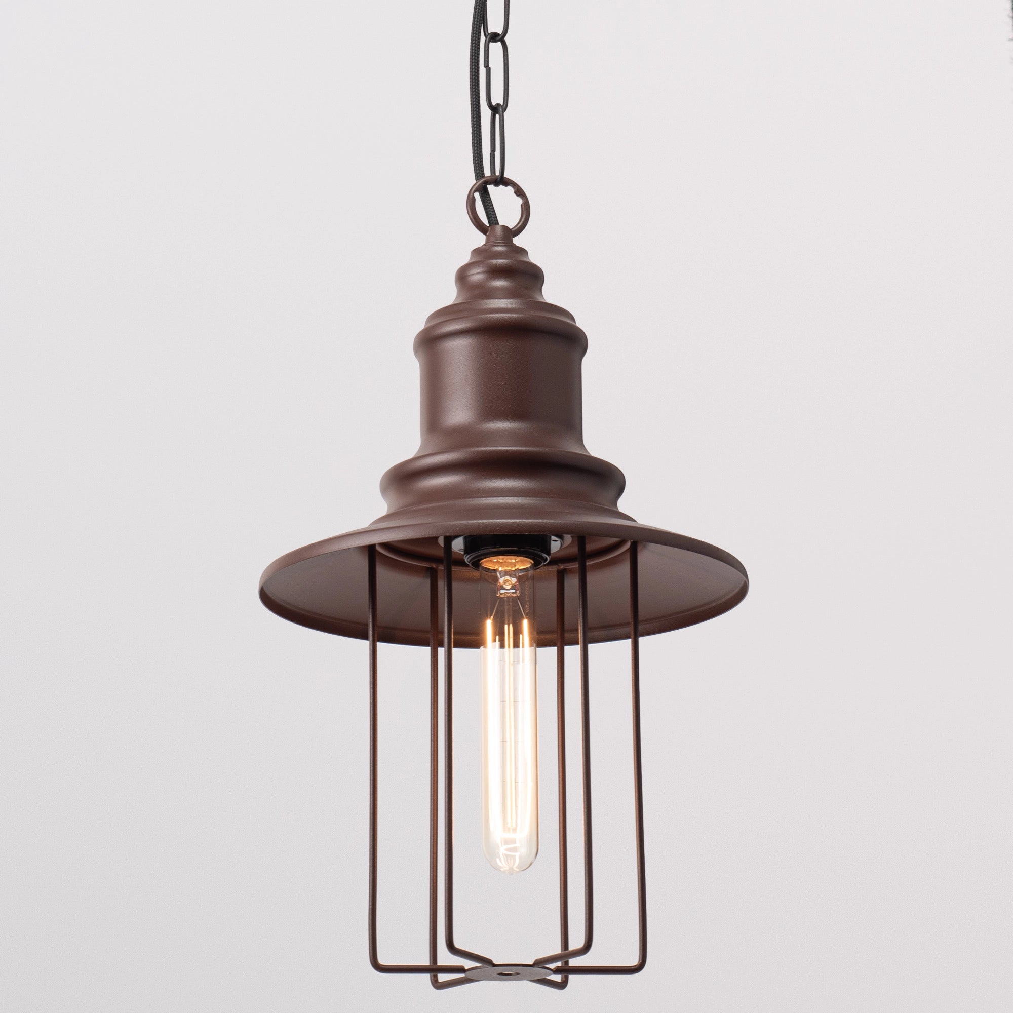 Pendant Light on Chain "Pottery Cage"