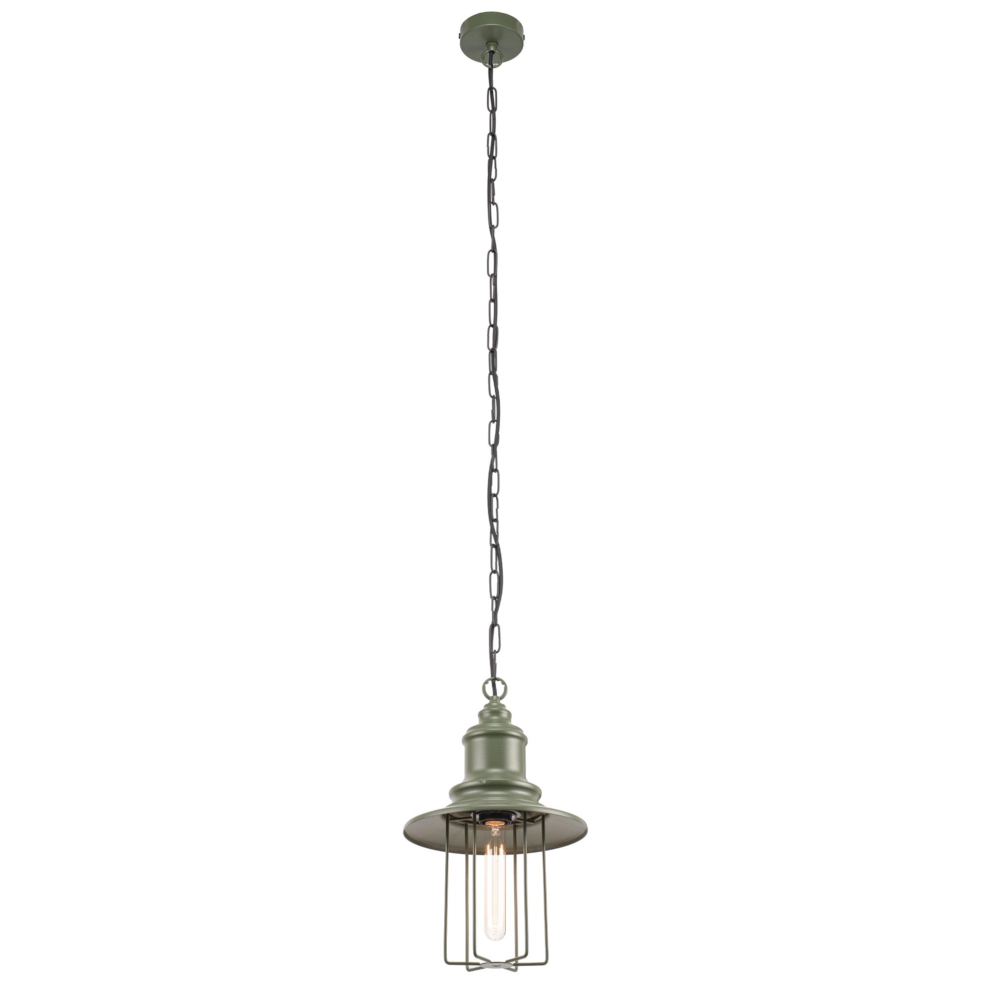 Pendant Light on Chain "Pottery Cage"