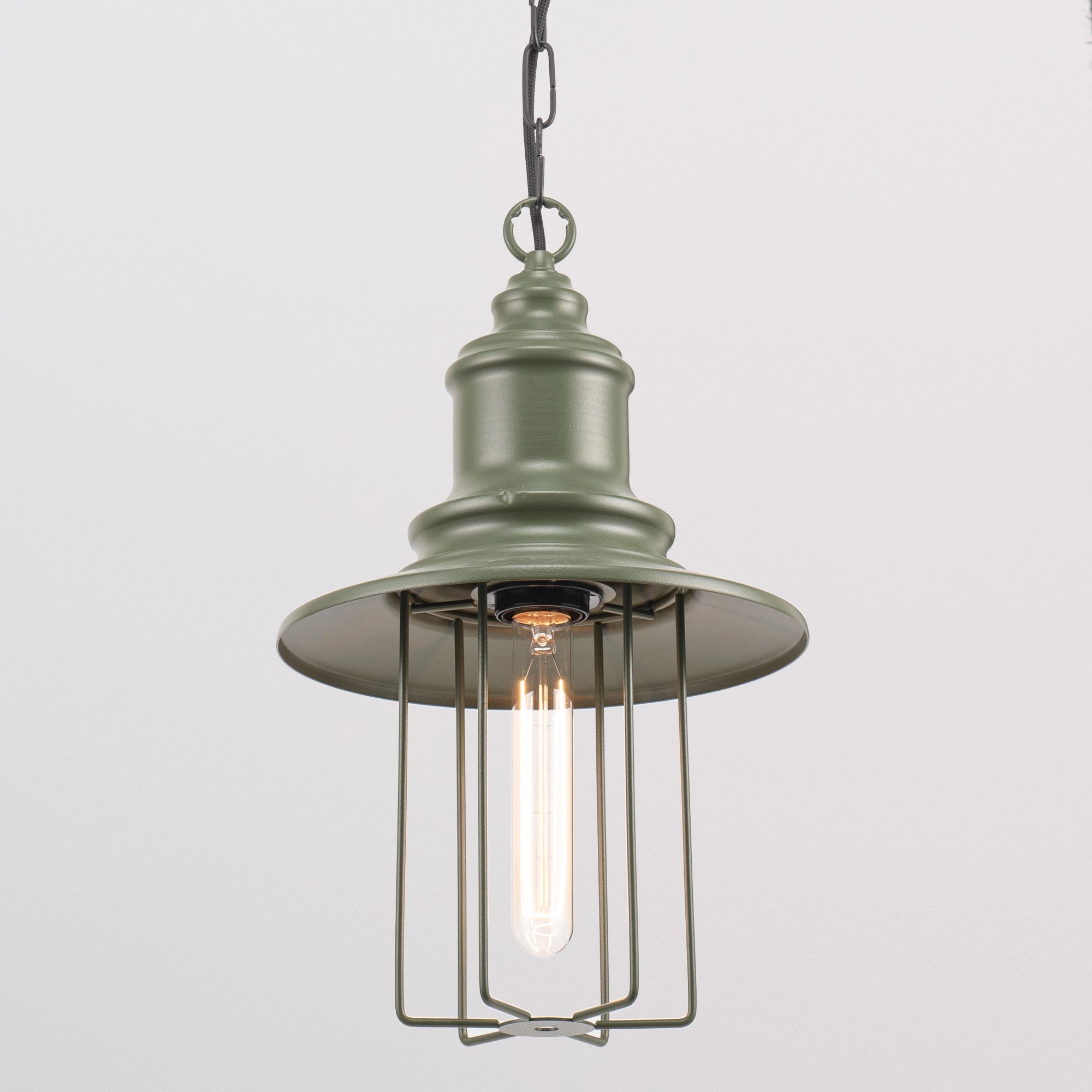 Pendant Light on Chain "Pottery Cage"