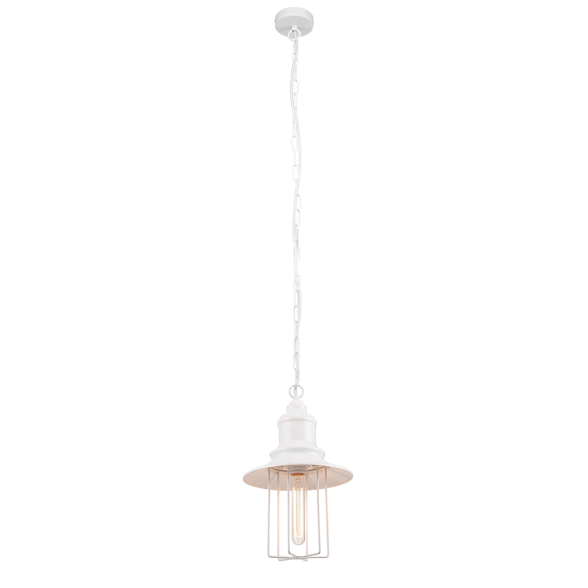 Pendant Light on Chain "Pottery Cage"