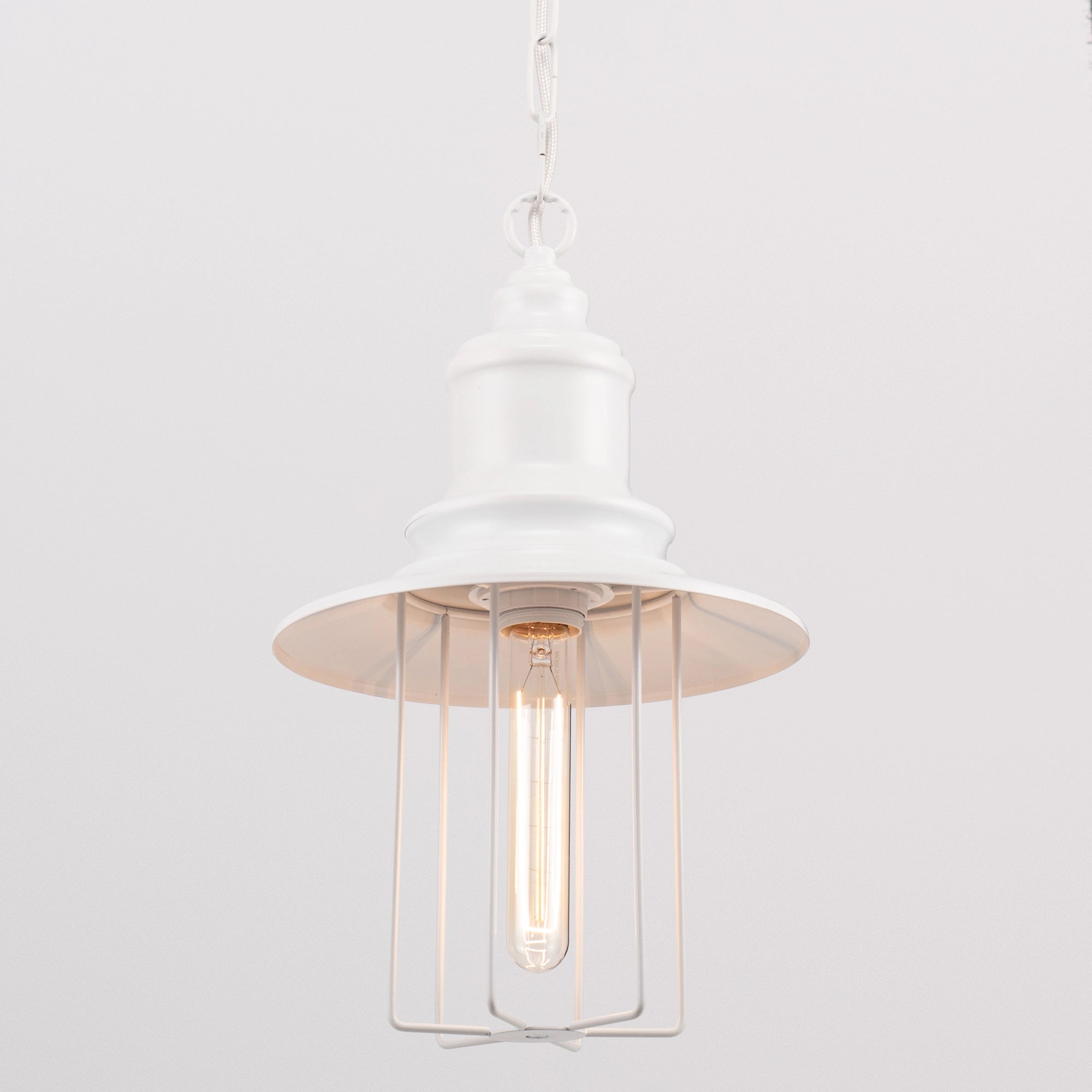 Pendant Light on Chain "Pottery Cage"