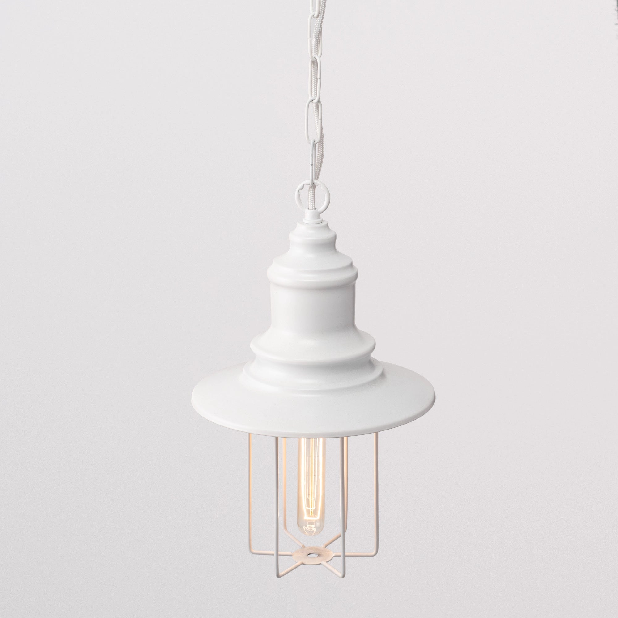 Pendant Light on Chain "Pottery Cage"