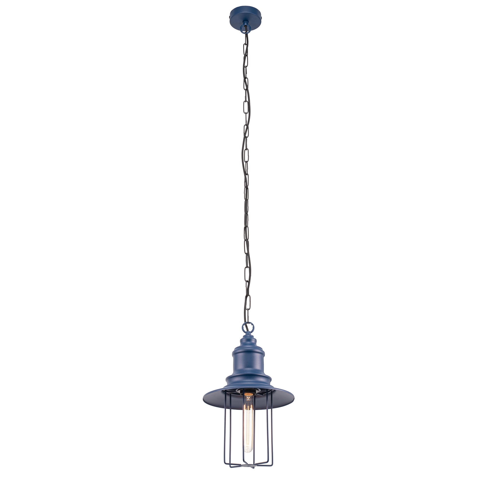 Pendant Light on Chain "Pottery Cage"