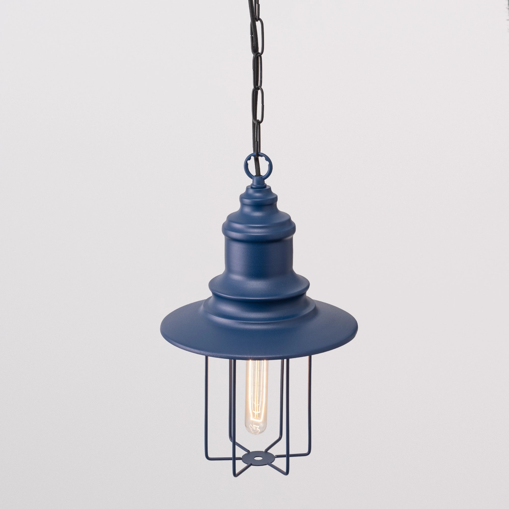 Pendant Light on Chain "Pottery Cage"
