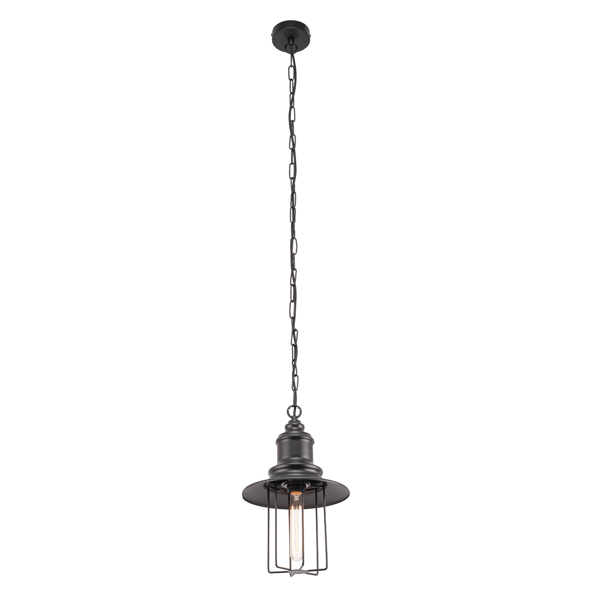 Pendant Light on Chain "Pottery Cage"