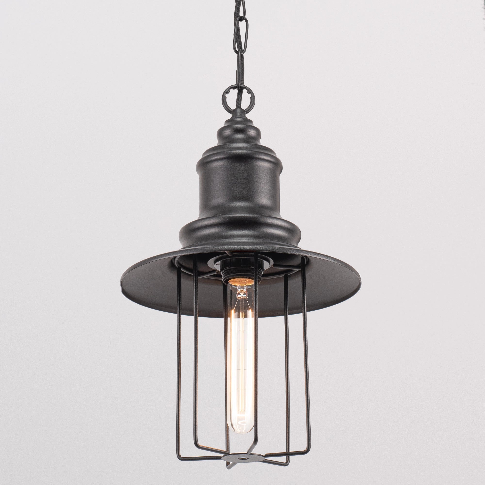 Pendant Light on Chain "Pottery Cage"