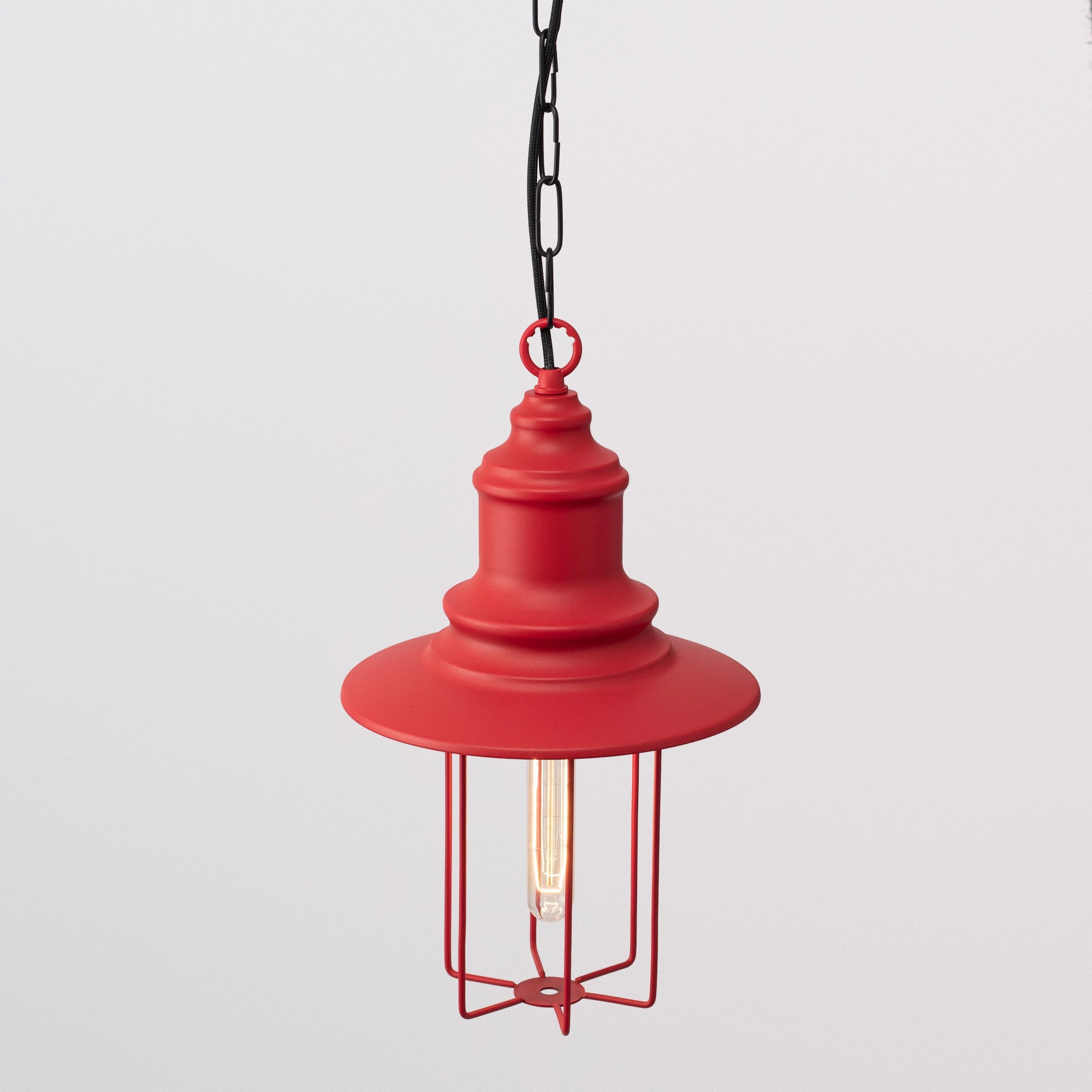 Pendant Light on Chain "Pottery Cage"