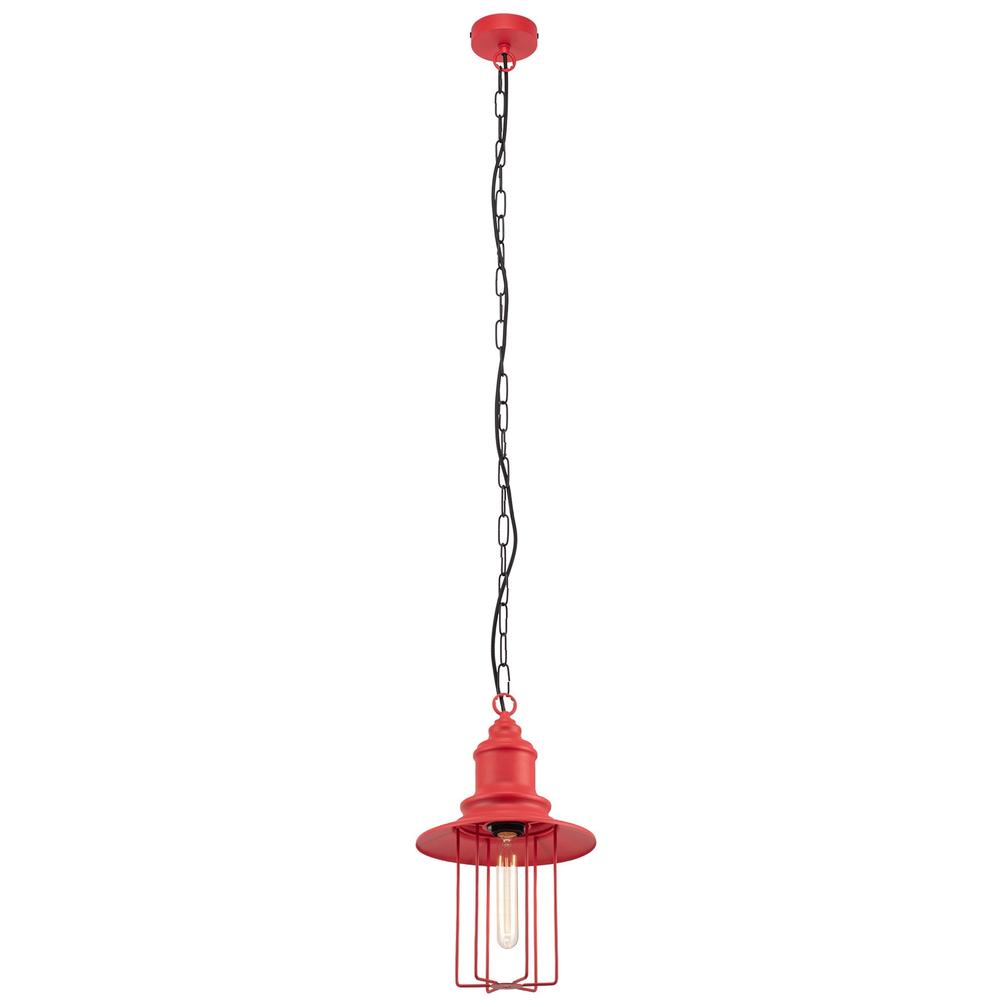 Pendant Light on Chain "Pottery Cage"