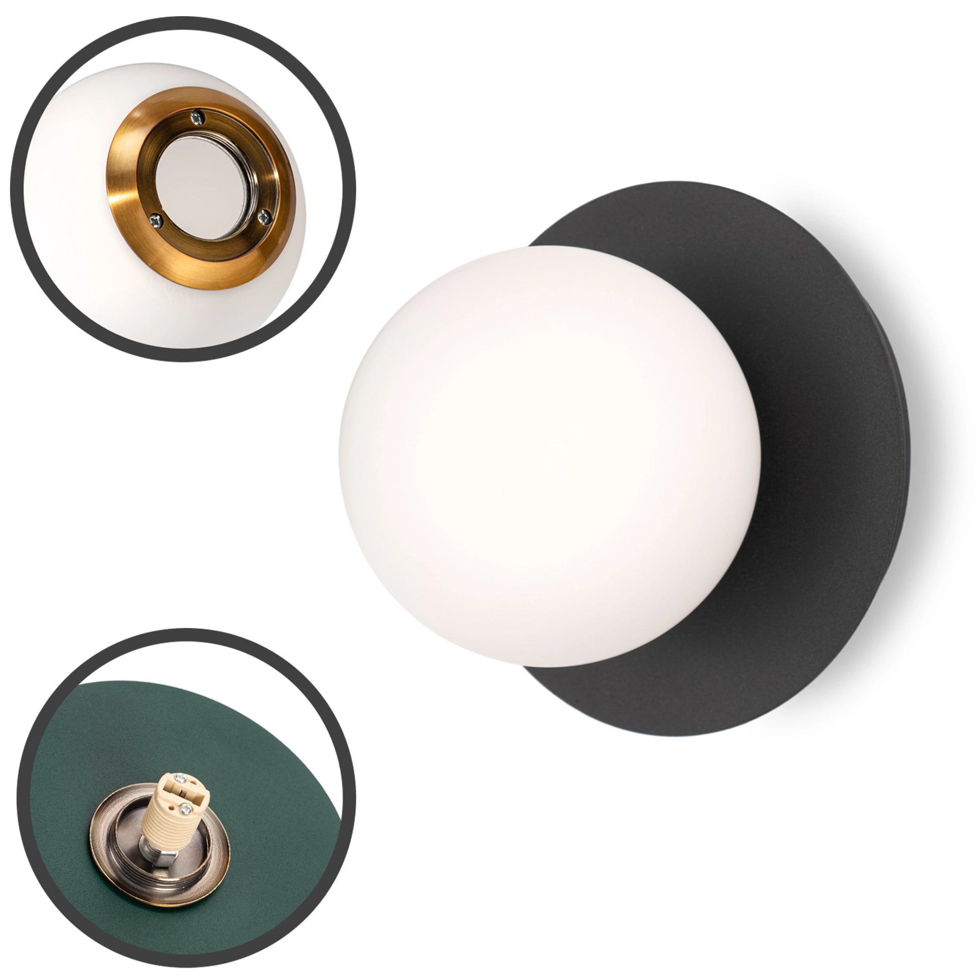 Wall lamp "Pearl BLACK"