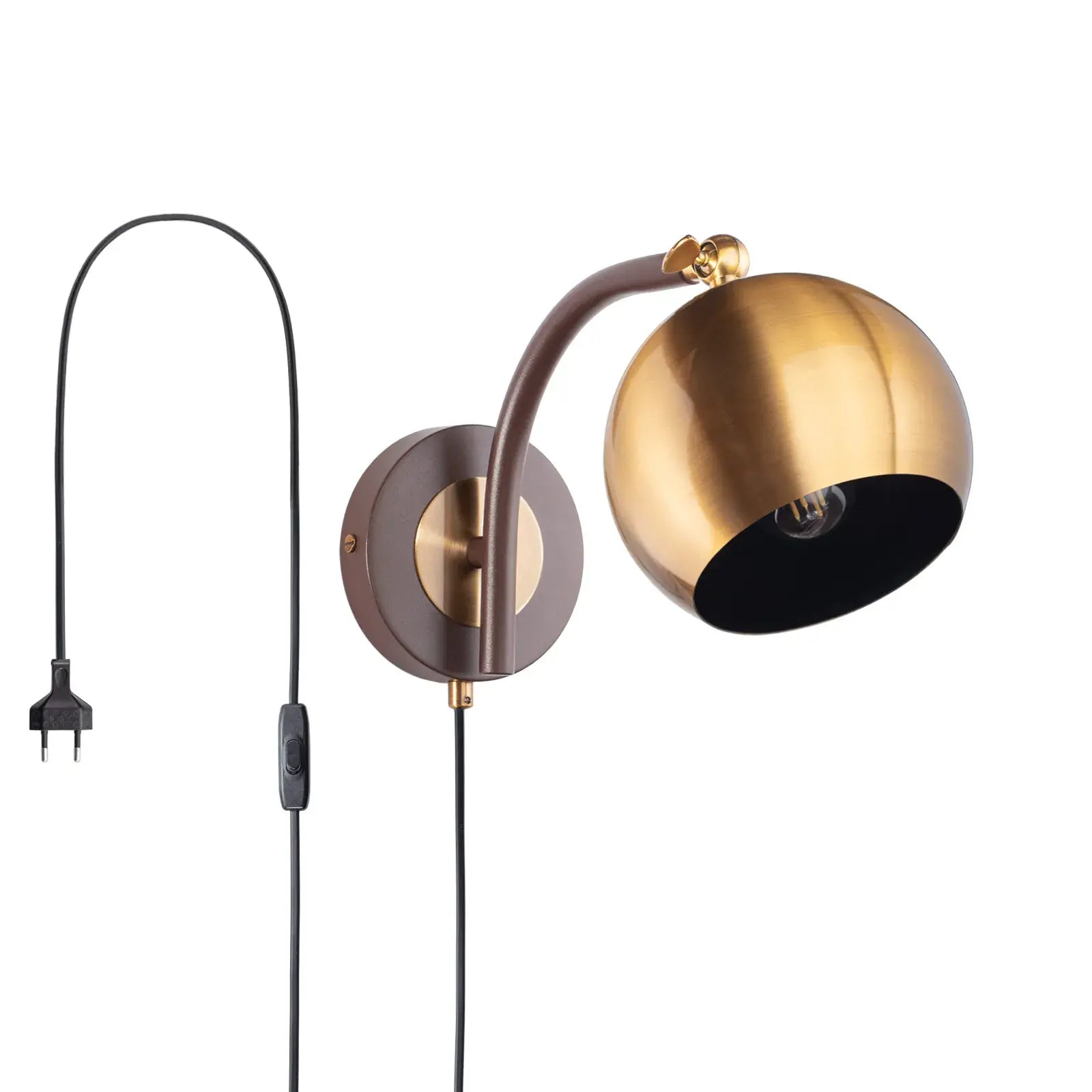 Flush mount wall lamp Gold Peonio beige (Nude Japandi collection)