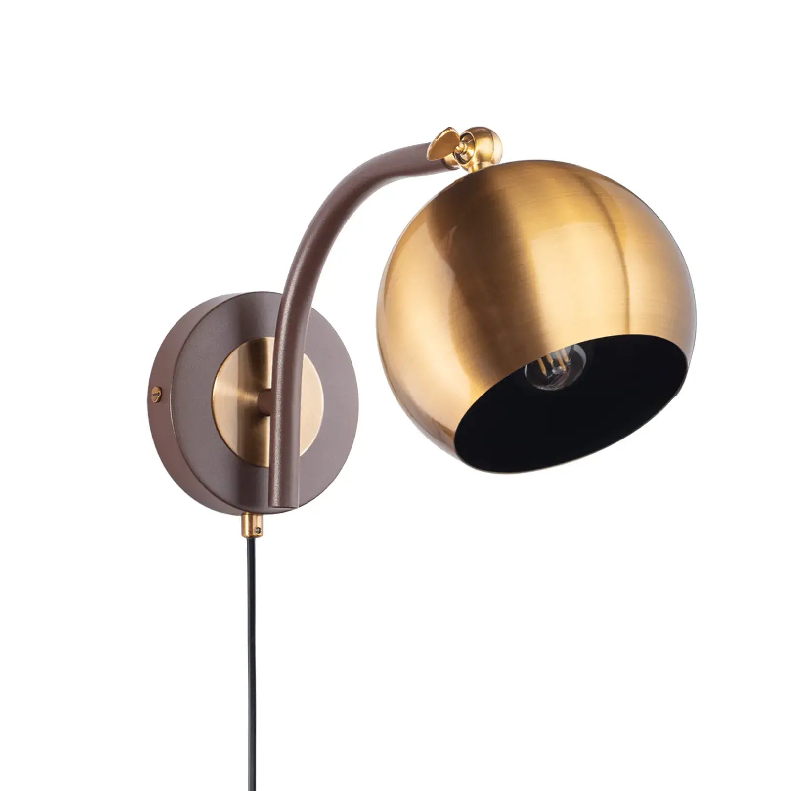 Flush mount wall lamp Gold Peonio beige (Nude Japandi collection)
