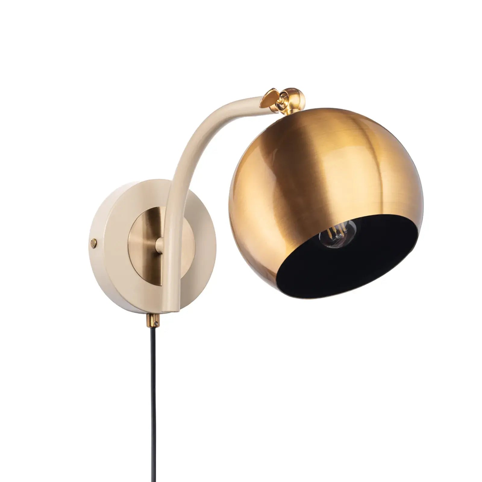 Flush mount wall lamp Gold Peonio beige (Nude Japandi collection)
