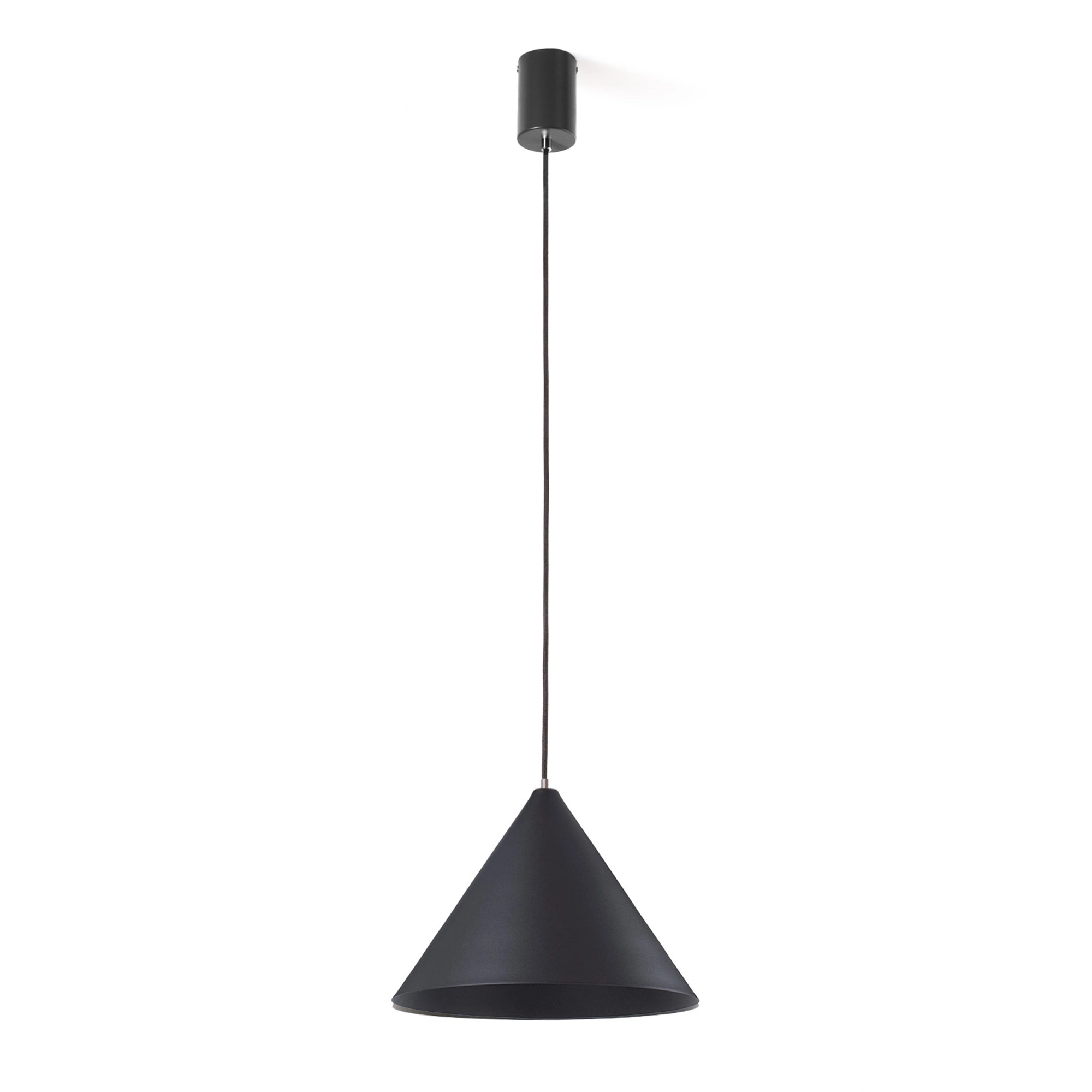 White Metal Pendant Lamp "Conus Marsala"