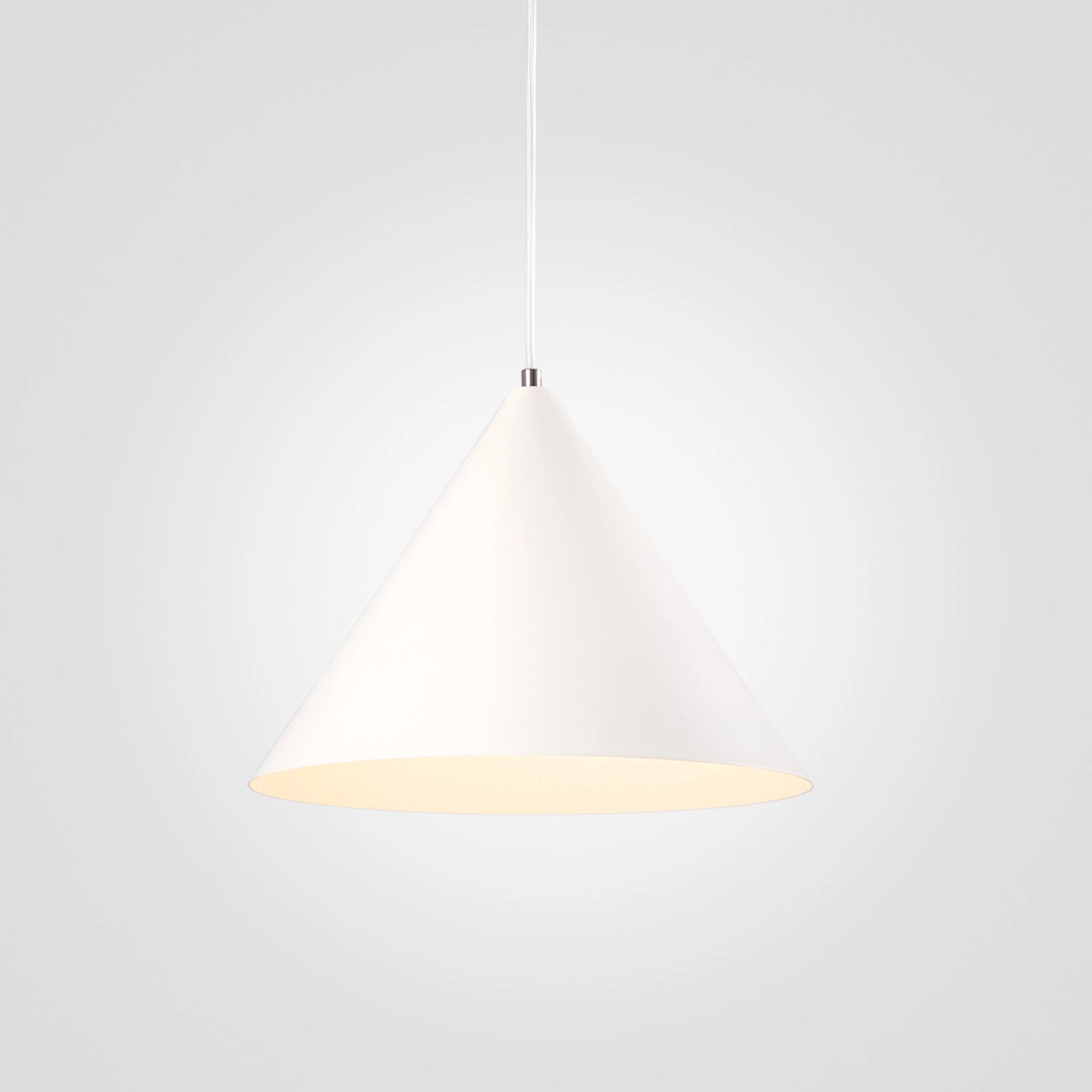 White Metal Pendant Lamp "Conus Marsala"