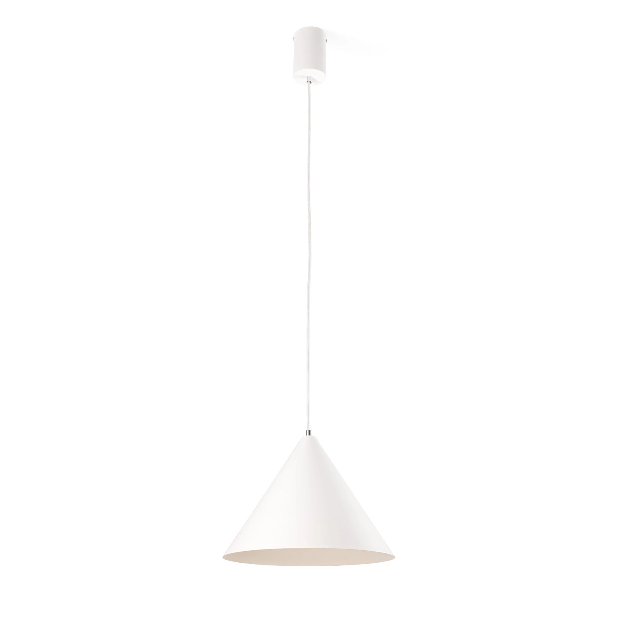 White Metal Pendant Lamp "Conus Marsala"