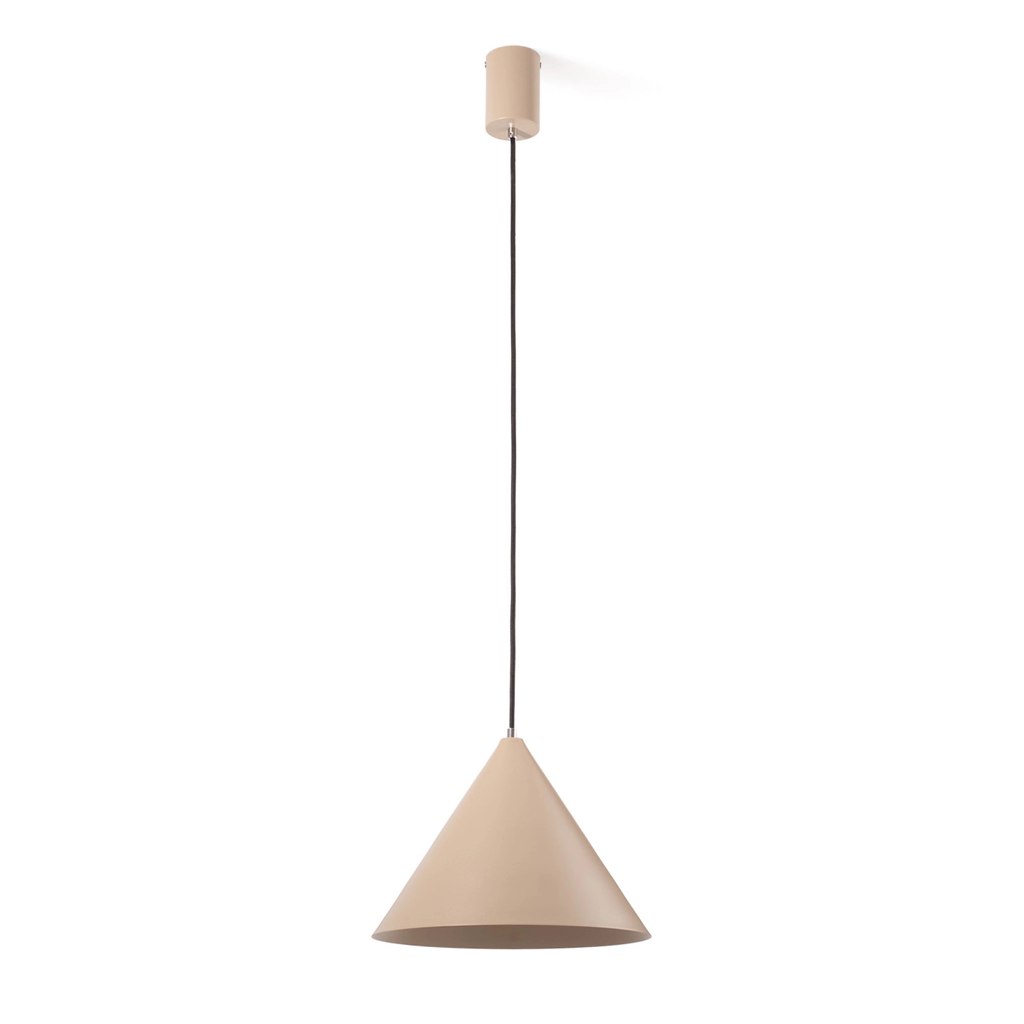 White Metal Pendant Lamp "Conus Marsala"