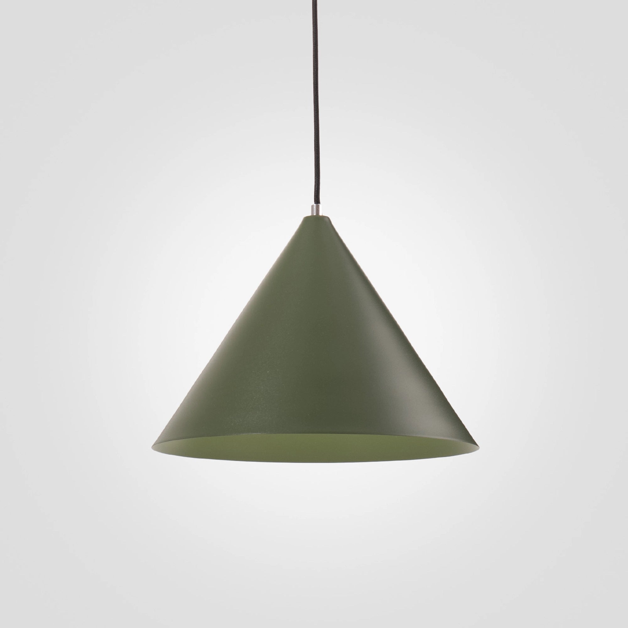 White Metal Pendant Lamp "Conus Marsala"