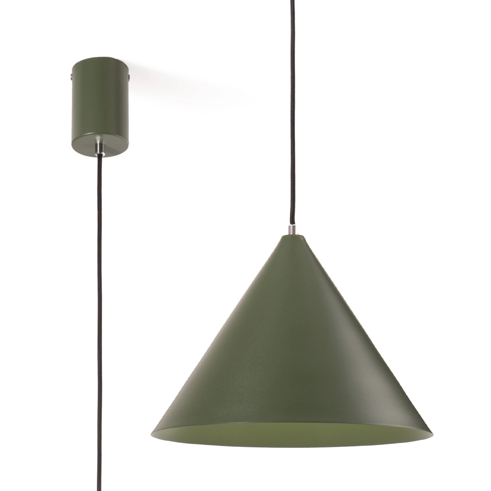 White Metal Pendant Lamp "Conus Marsala"