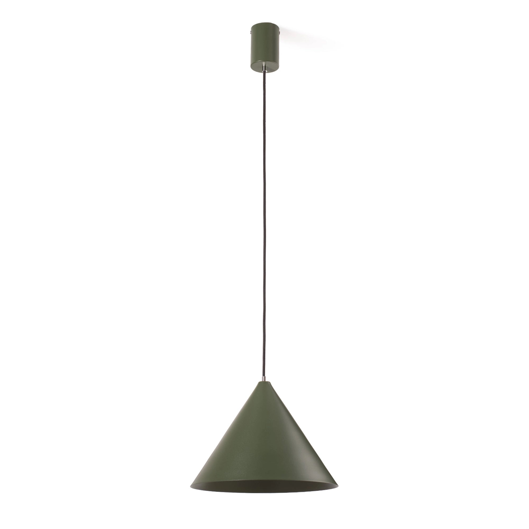 White Metal Pendant Lamp "Conus Marsala"