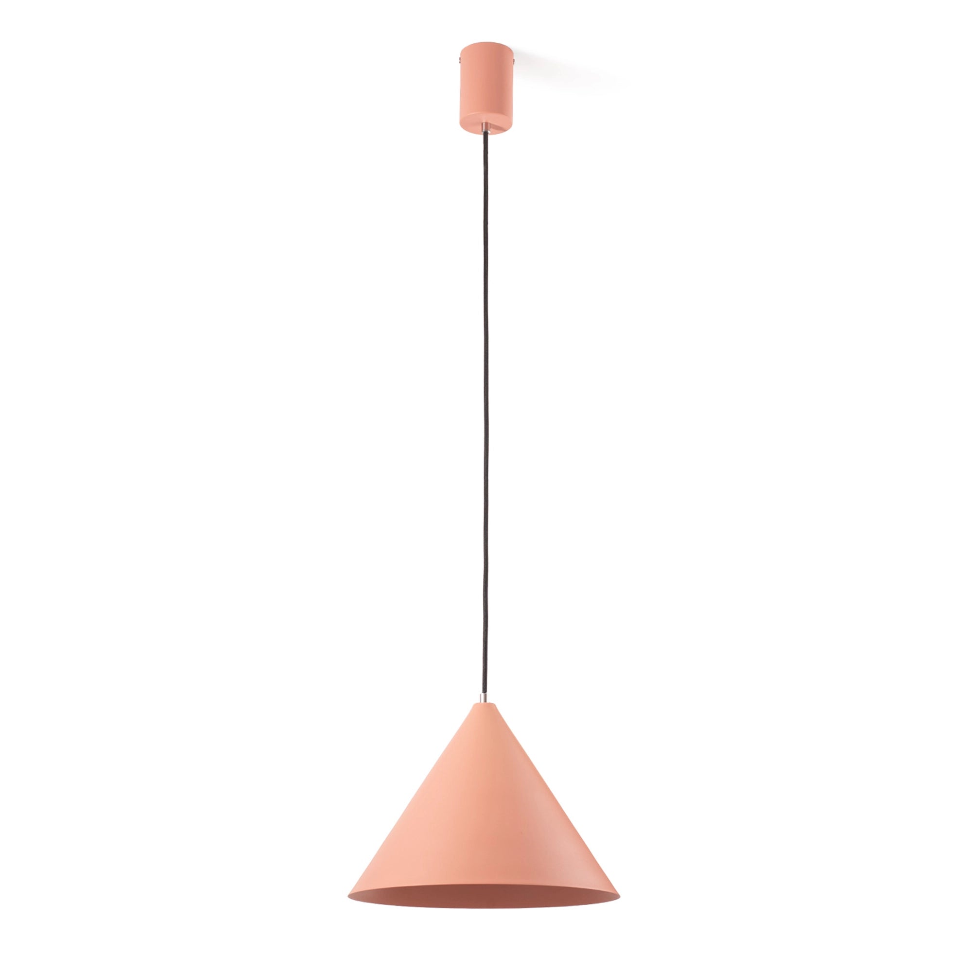 White Metal Pendant Lamp "Conus Marsala"