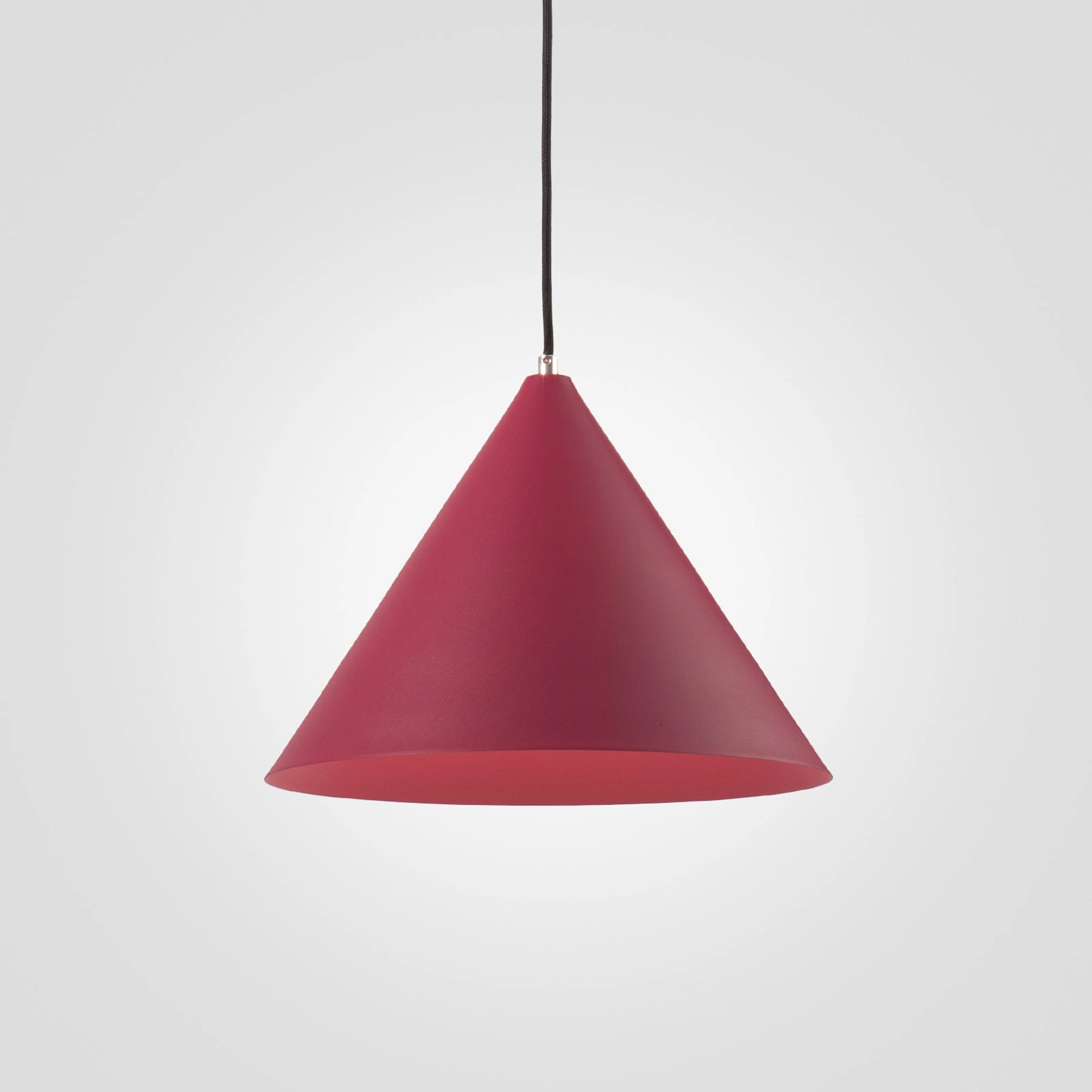White Metal Pendant Lamp "Conus Marsala"