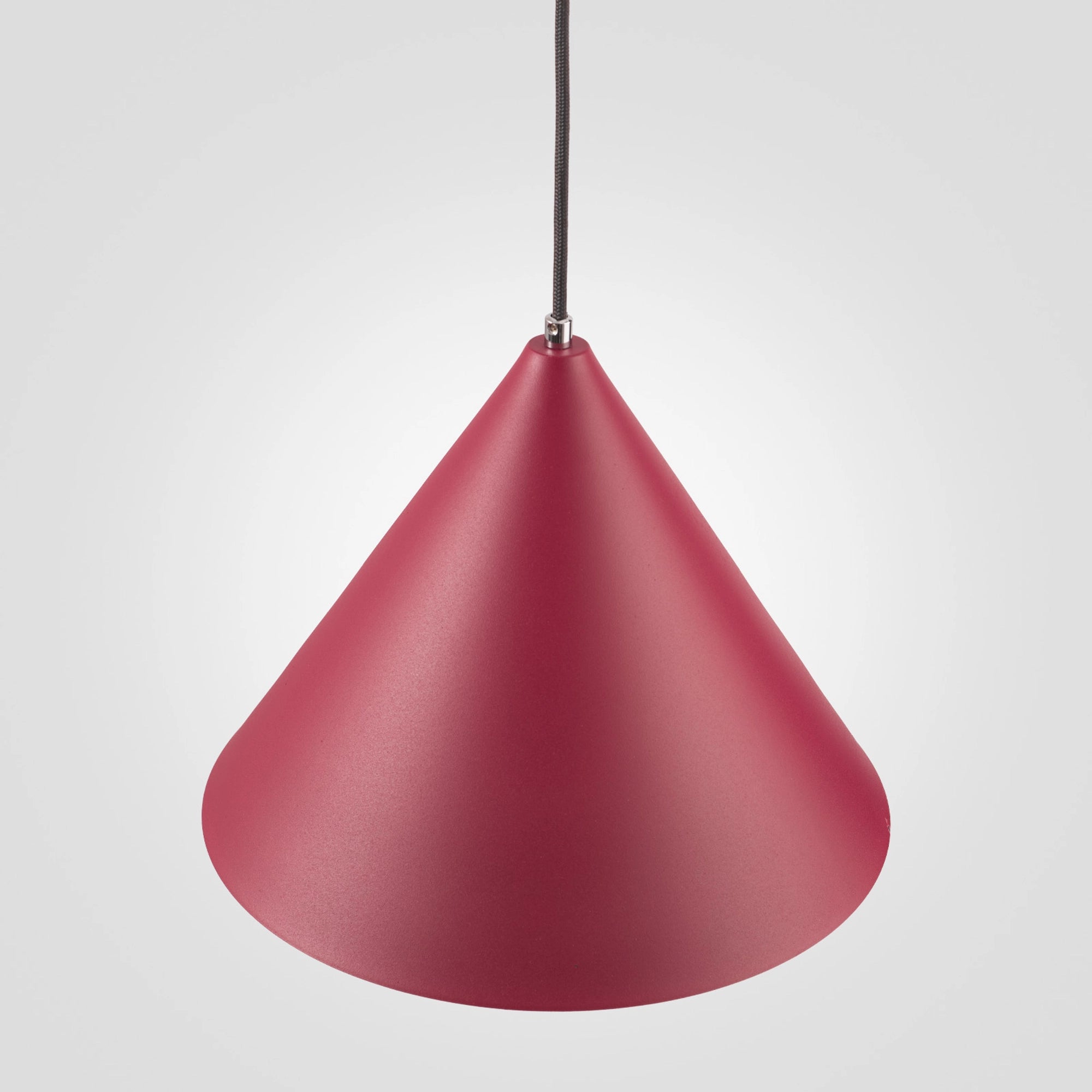 White Metal Pendant Lamp "Conus Marsala"