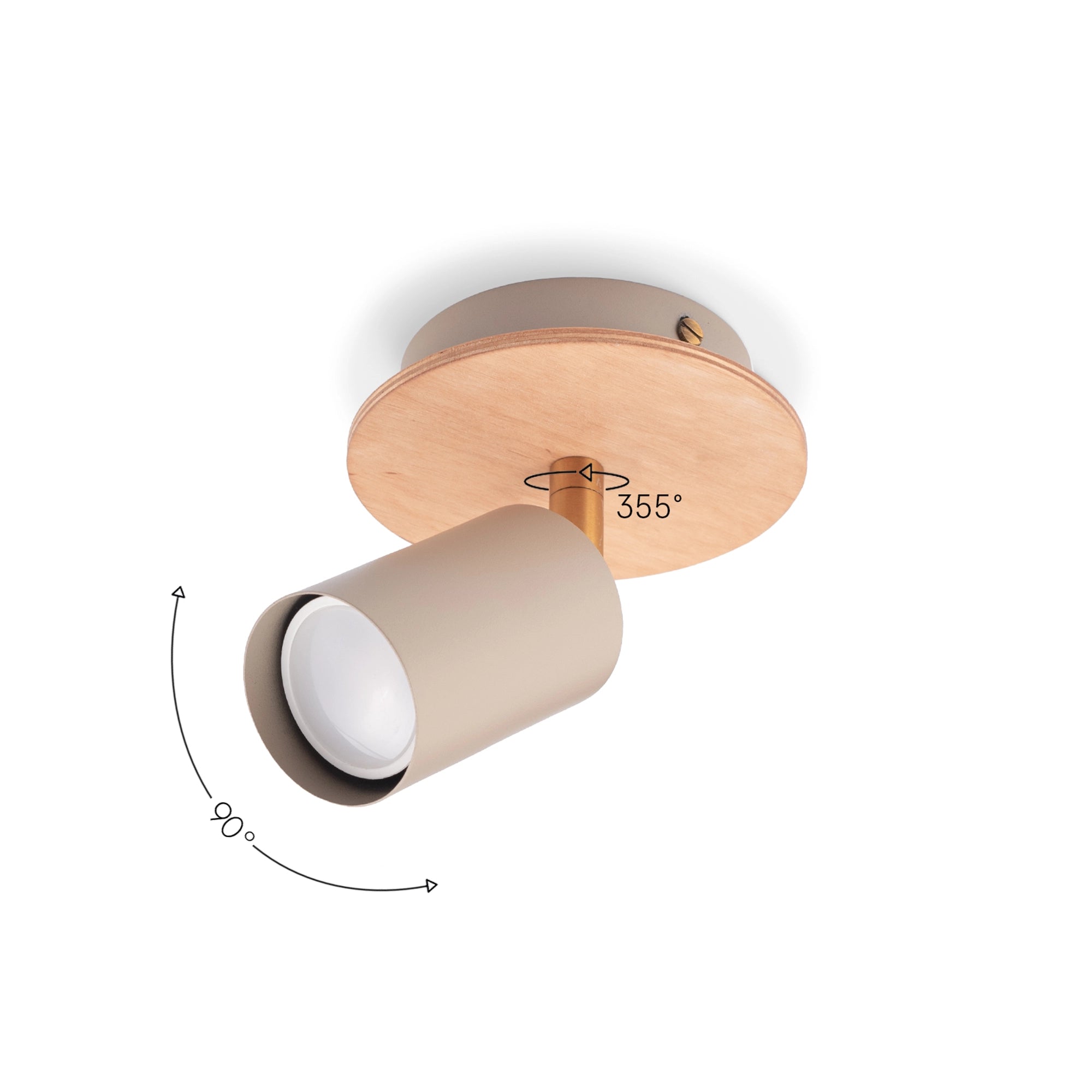 Pendant Lamp "Wood Spot Solo Beige (Nowowood Line)"