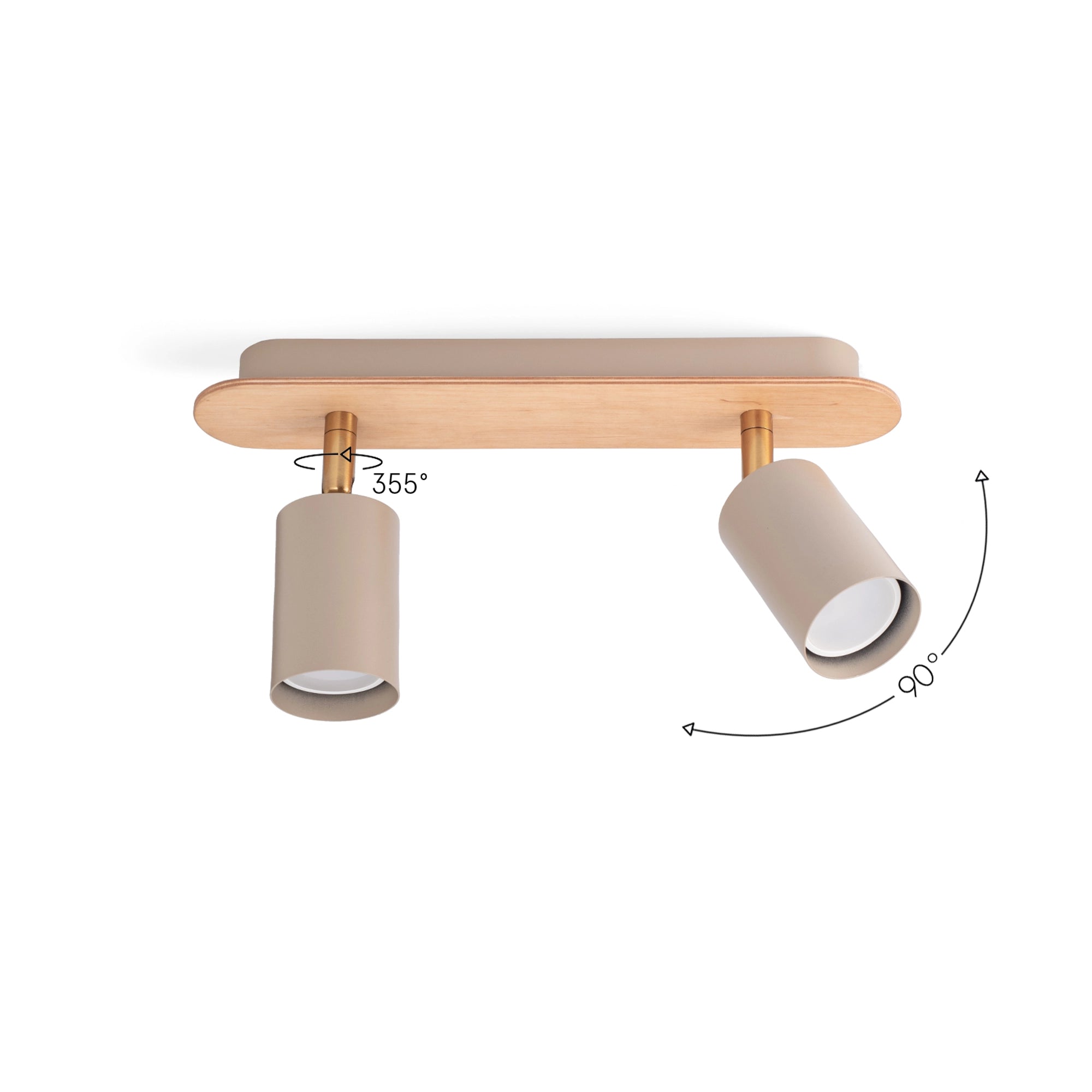 Pendant Lamp "Wood Spot Duo Beige (Nowowood Line)"